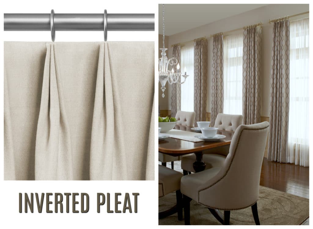What is an Inverted Pleat on drapery