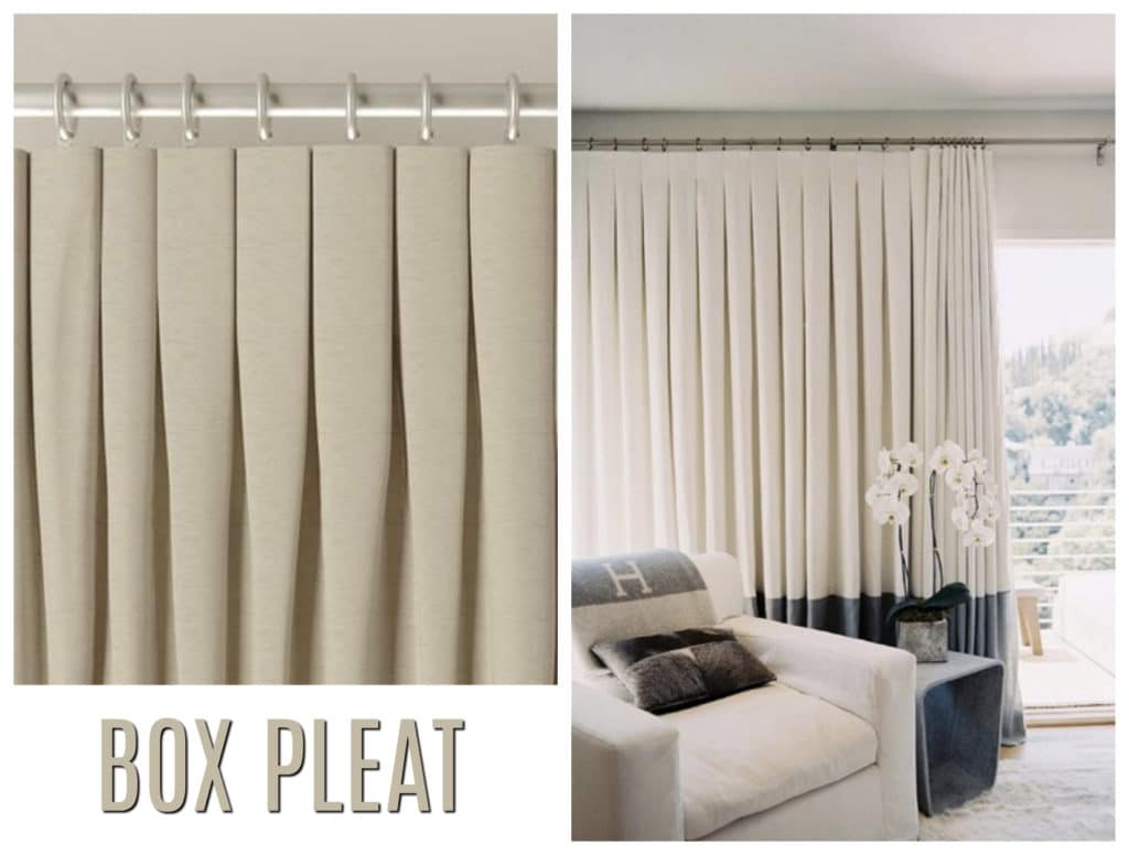 what is a box pleat on drapery